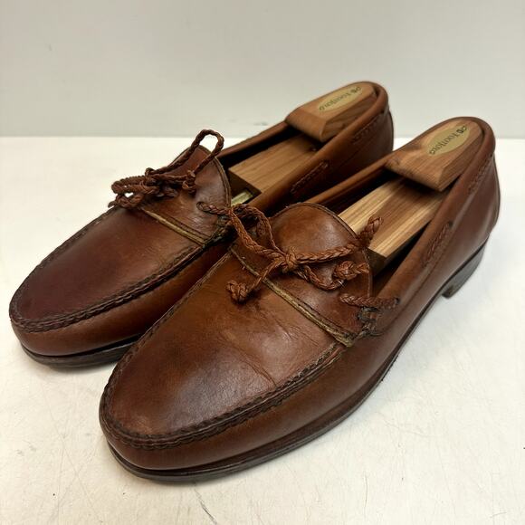 VGUC Rancourt & Co x FootJoy Tassel Loafer Moccasin Brown Made in Maine USA 11 D main image 13